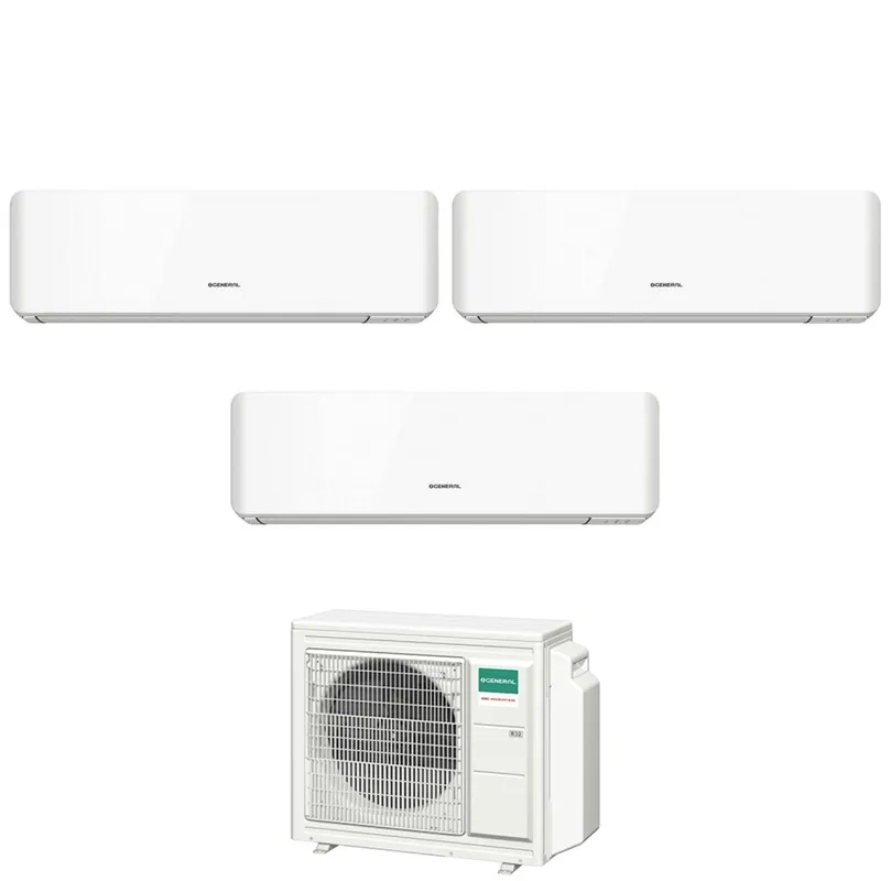 Condizionatore Trial Split General Fujitsu Standard KM 7+7+9 con AOHG24KBTA3 R-32 Wi-Fi Integrato