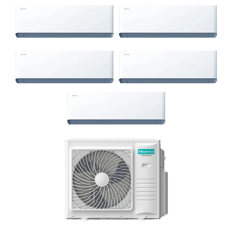 Condizionatore Hisense Penta Split UNI HB 7+7+7+9+9 con 5AMW105U4RQC R-32 Wi-Fi Integrato