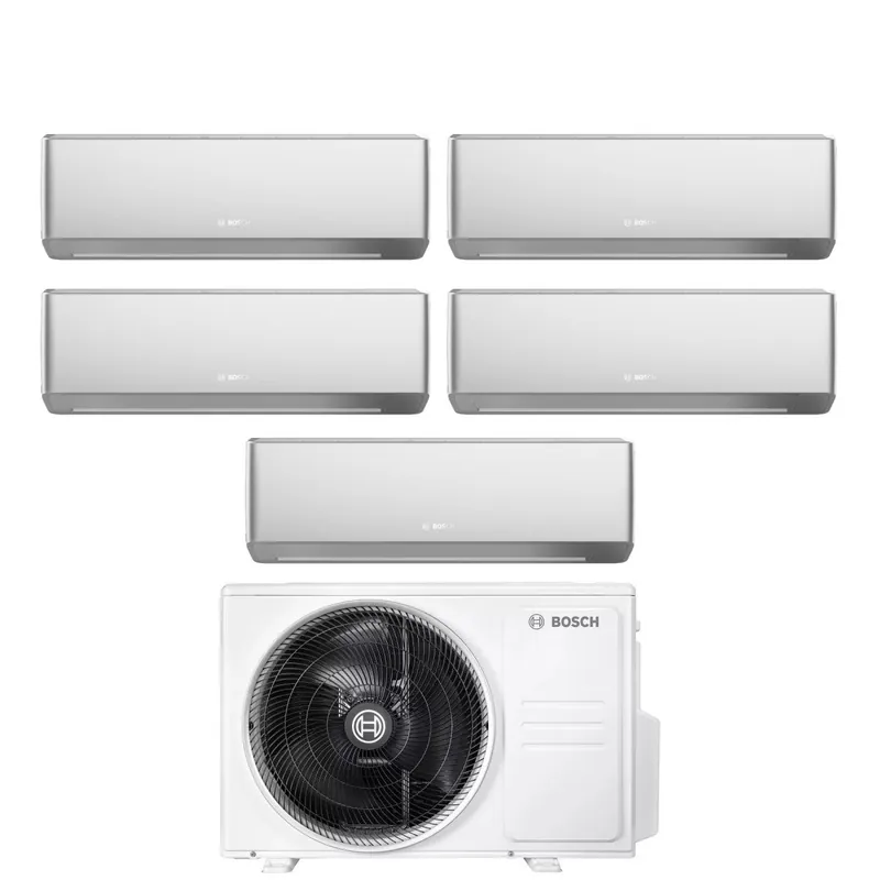 Condizionatore Penta Split Bosch CLIMATE 7000i SILVER 7+7+7+9+9 con 5000M 105\\/4 E R-32 Wi-Fi Integrato