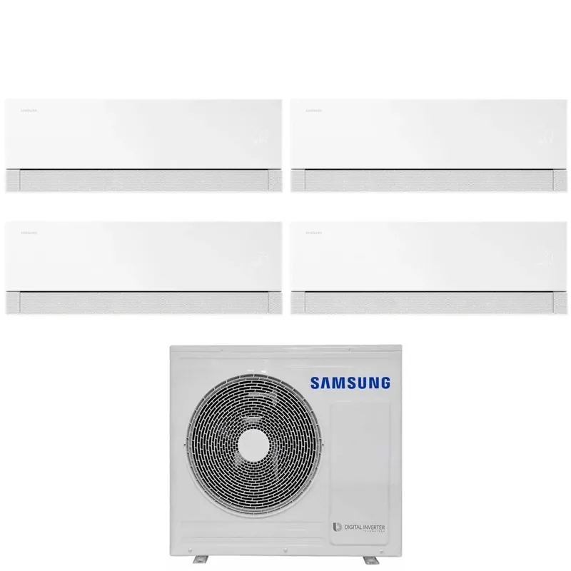 Condizionatore Quadri Split Samsung WindFree Première White 7+7+9+9 con AJ080TXJ4KG R-32 Wi-Fi Integrato