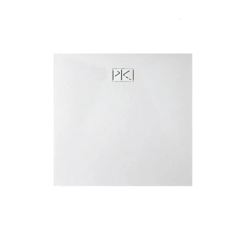 Piatto Doccia SFA Kinedo Pietraviva 90 x 90 cm in Resina Effetto Pietra Bianco Opaco