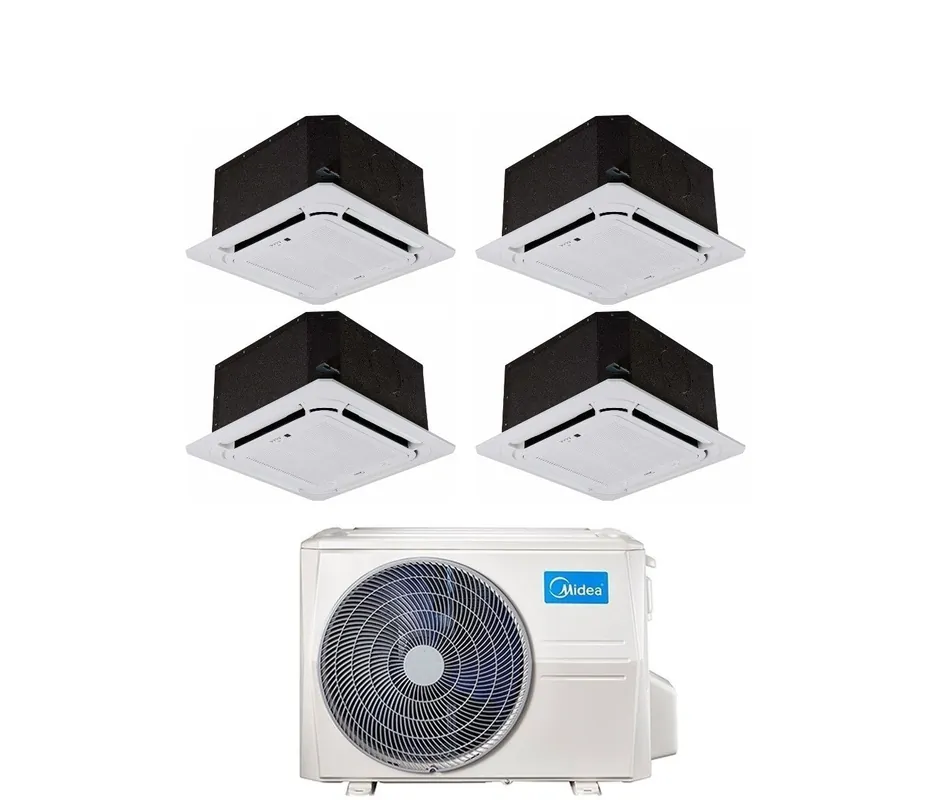 Condizionatore Quadri Split Midea Cassetta 12+12+12+12 con M4O-36FN8-Q R-32 Wi-Fi Optional