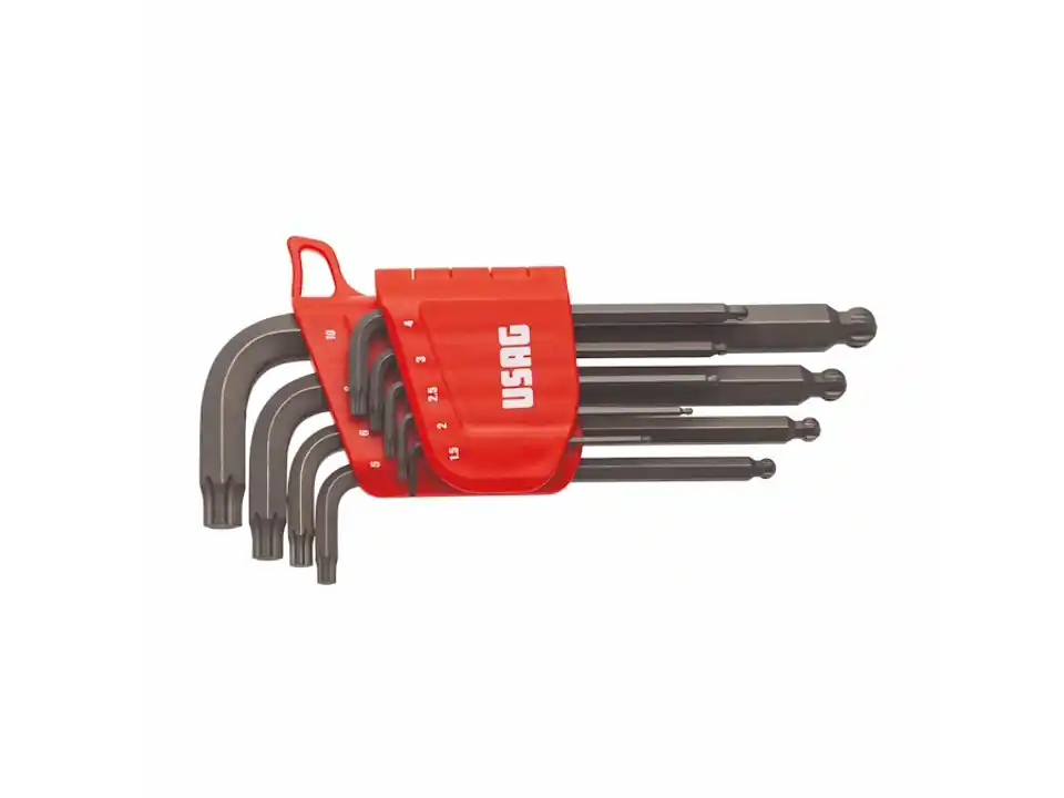 Set di 9 chiavi maschio con profilo esagonale speciale - 280 x/s9