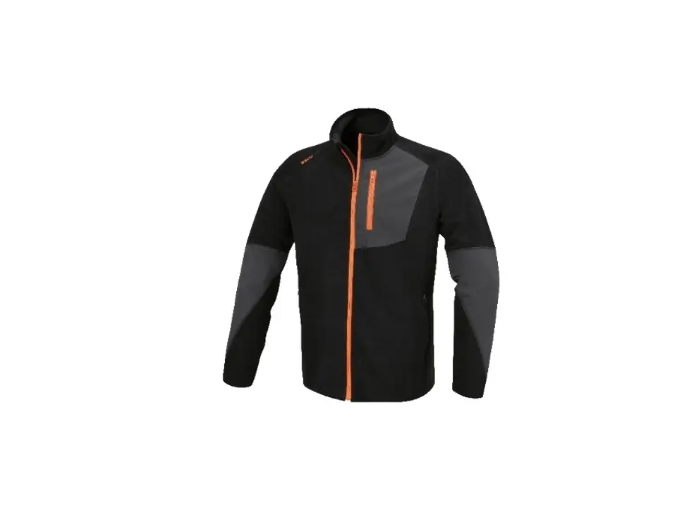 Pile zip lunga elasticizzato nero