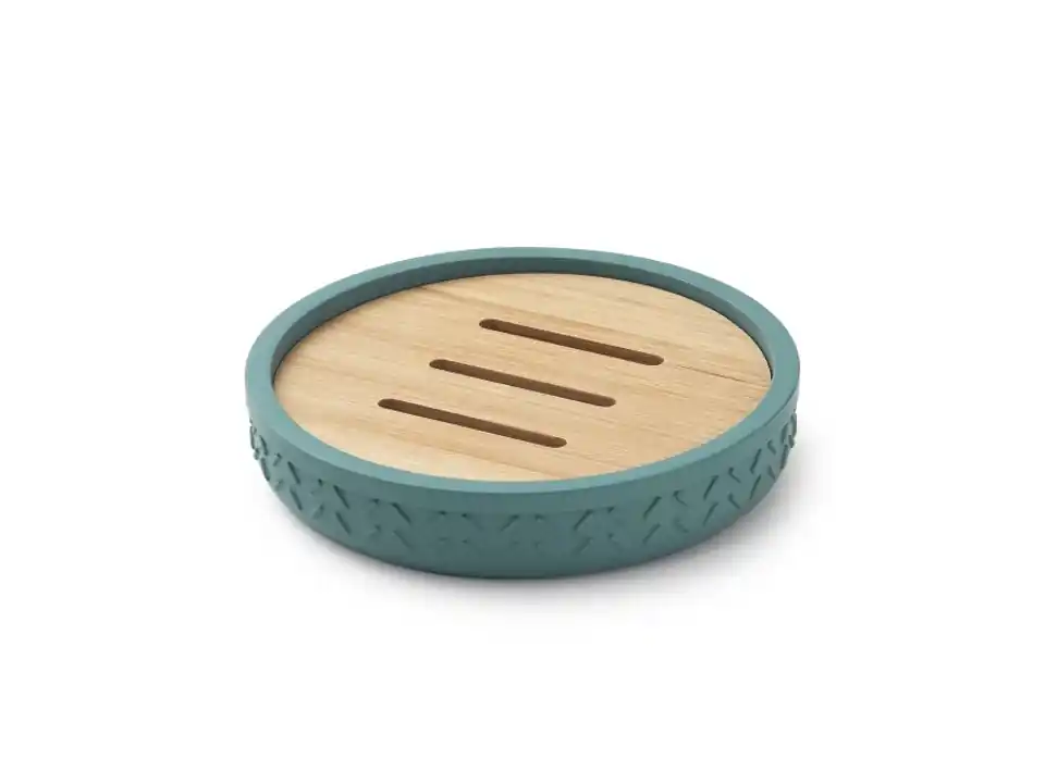 Thea, portasapone naturale/verde