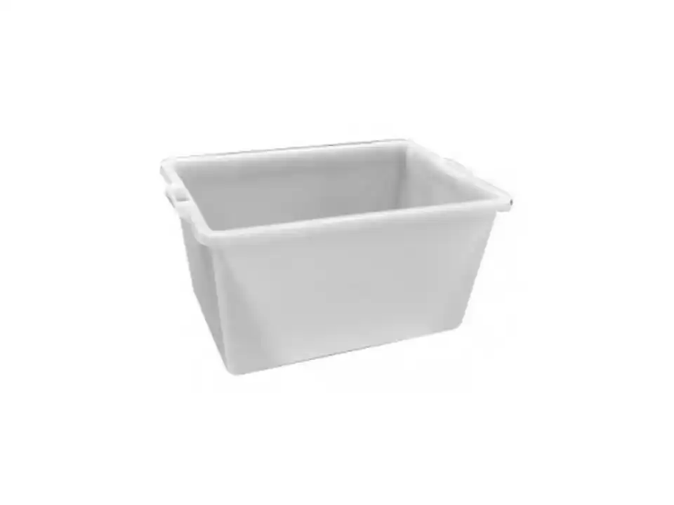 Corba rettangolare ics con maniglie esterne bianca 65 lt