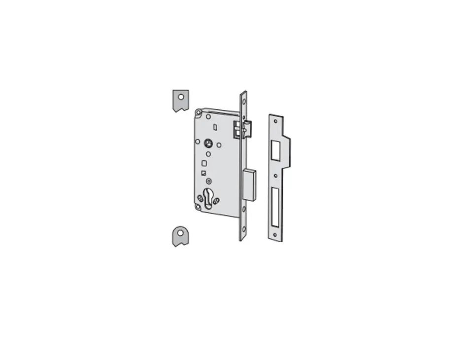 Serratura da infilare a cilindro cod. 5c631 50 0