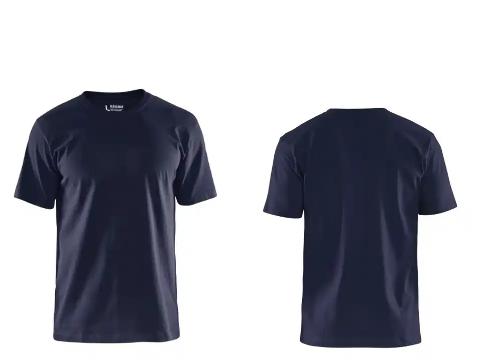 T-shirt uomo 3300 1030 blåkläder in cotone 100% blu marino