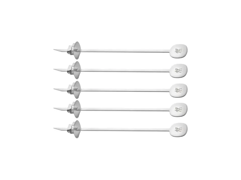 Bbq+, set spiedini 5 pz in acciaio