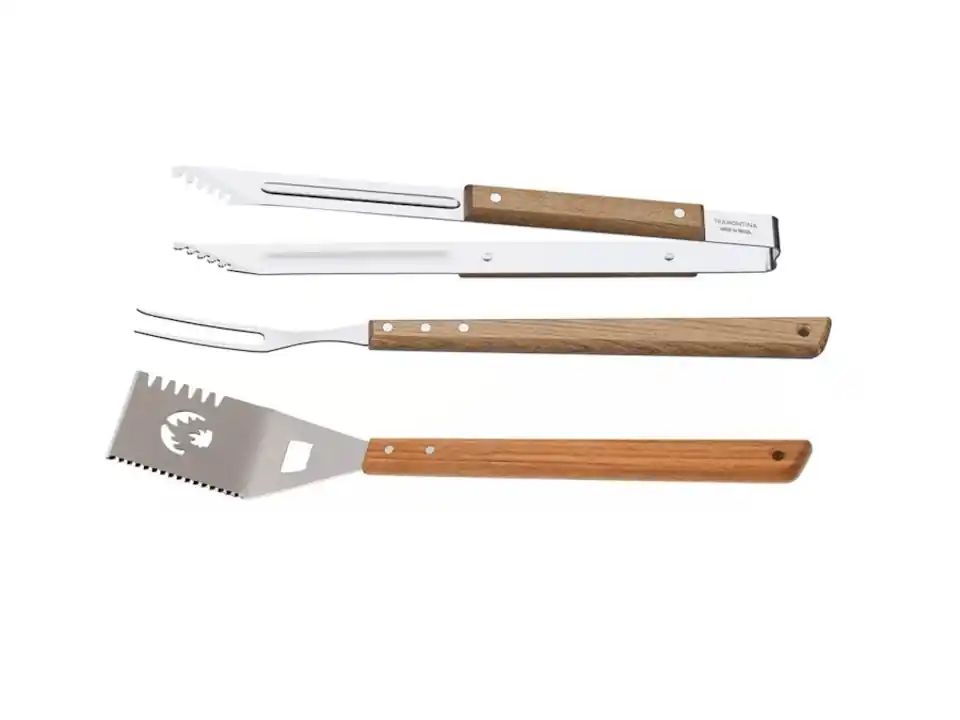 Set 3 utensili per barbecue