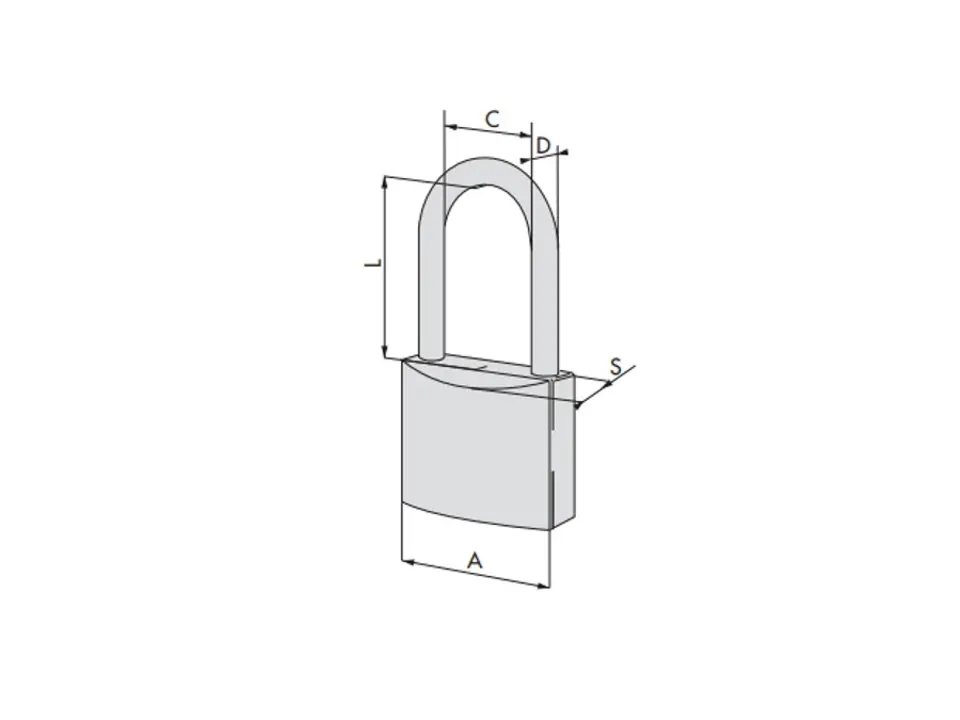 Lucchetto in ottone locking line cod. 21011 50 0
