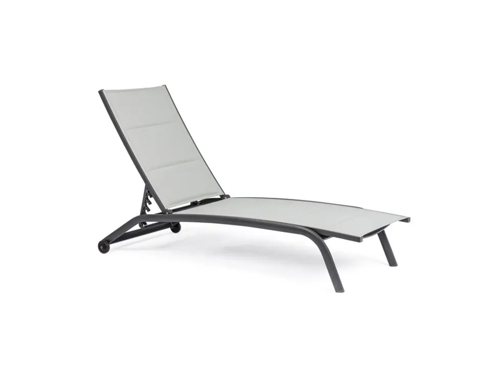 Lettino con ruote cleopas antracite/grigio