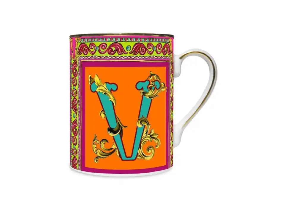 Ortigia - mug in porcellana, lettera v