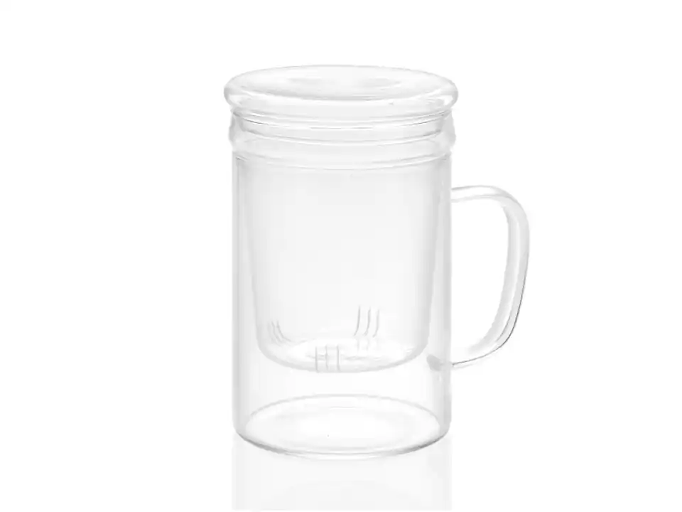 Tazza con filtro in vetro, 400 ml