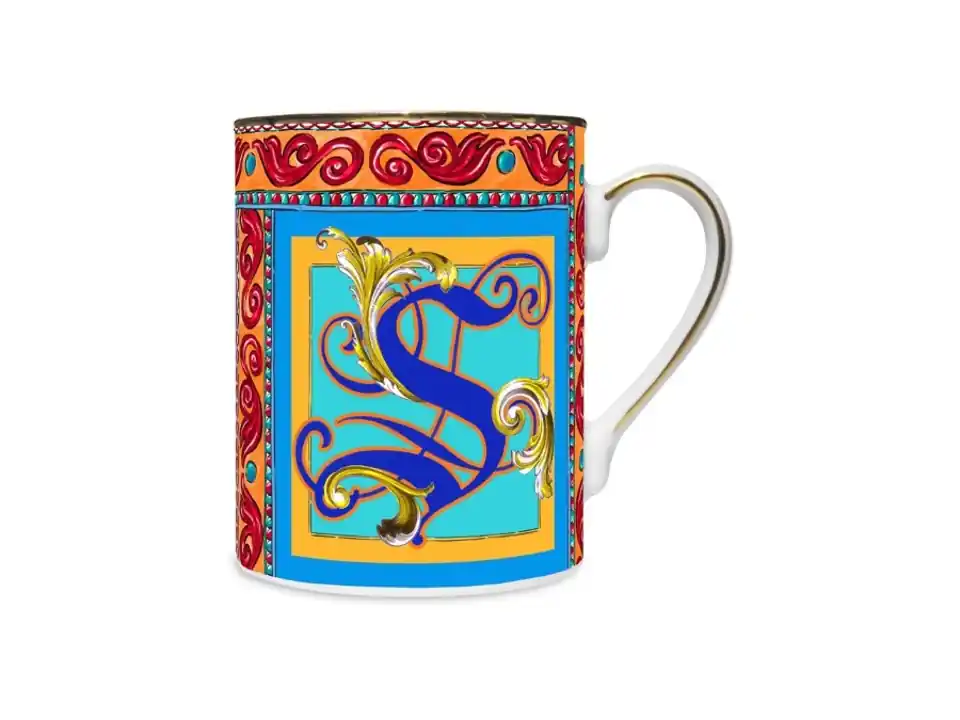 Ortigia - mug in porcellana, lettera s
