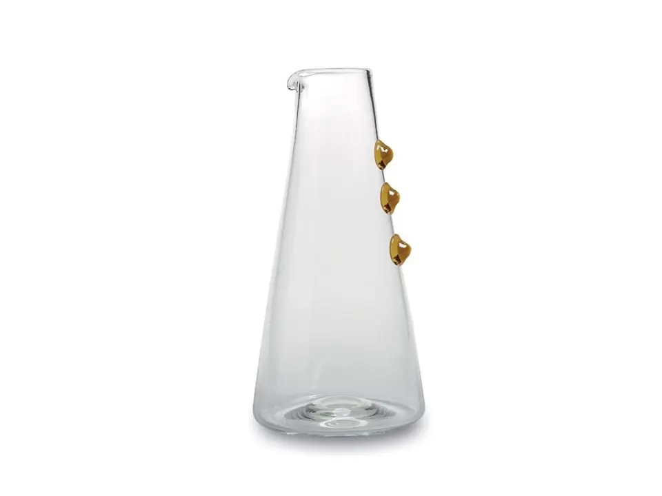 Caraffa mixer vetro petoni in vetro trasparente/giallo oro zafferano, 125 cl