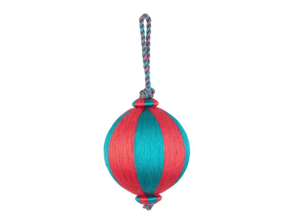 Sfera colour block blu avio-rosso, ø10 cm