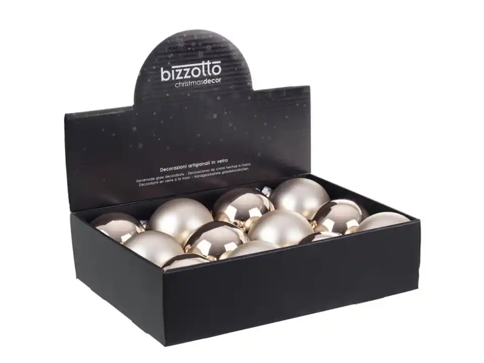 Sfera in vetro angora, ø 8 cm, colori assortiti