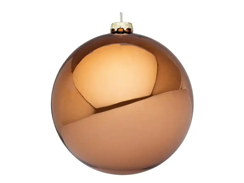 Sfera in vetro caramello lucido, ø15 cm