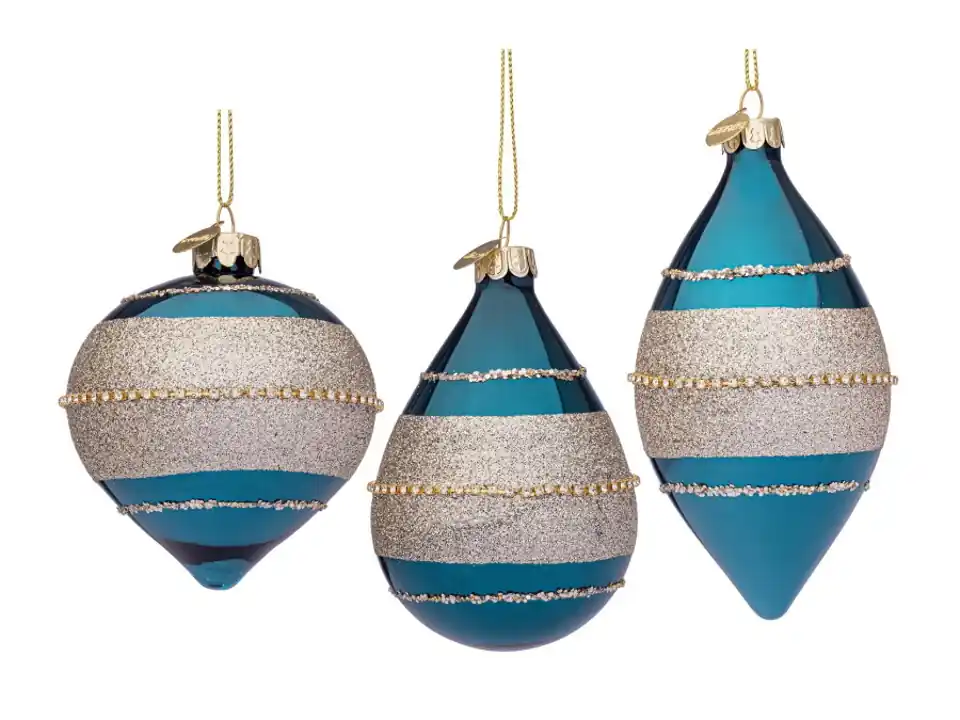 Pendaglio in vetro beauty blu avio