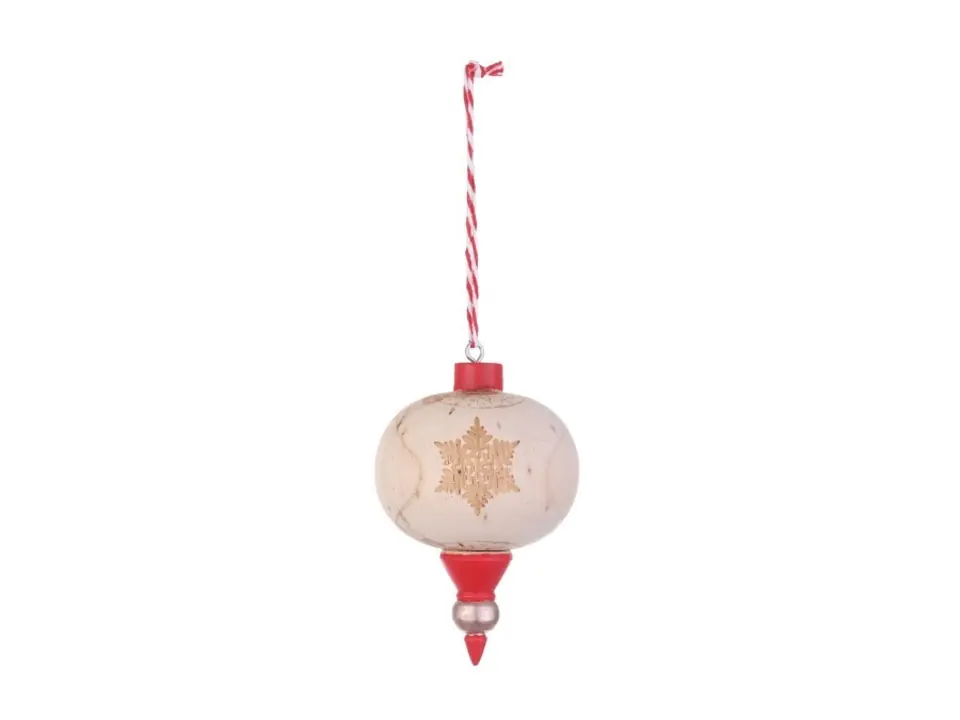 Pendaglio ambar trottola natale rosso