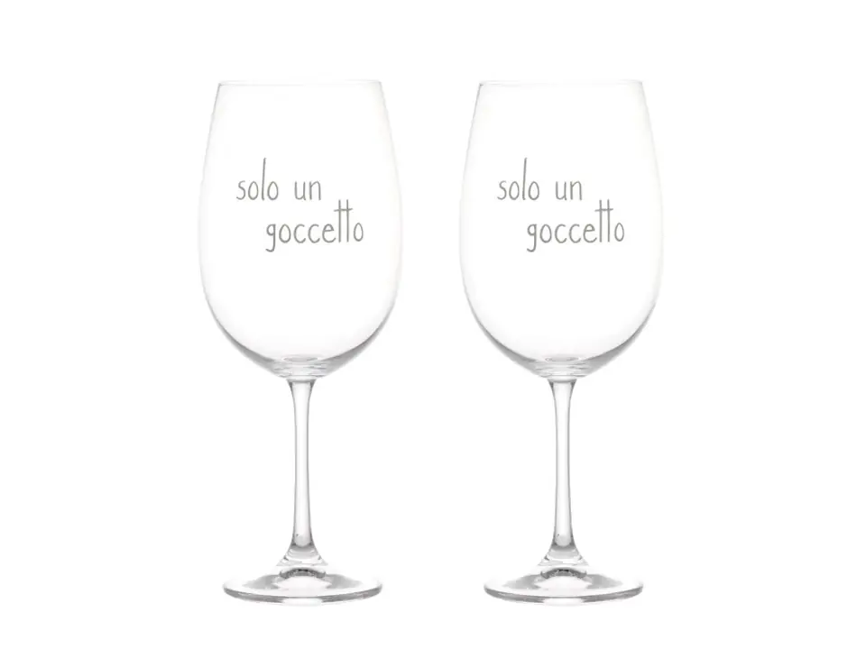 Set 2 calici solo un goccetto, 64 cl