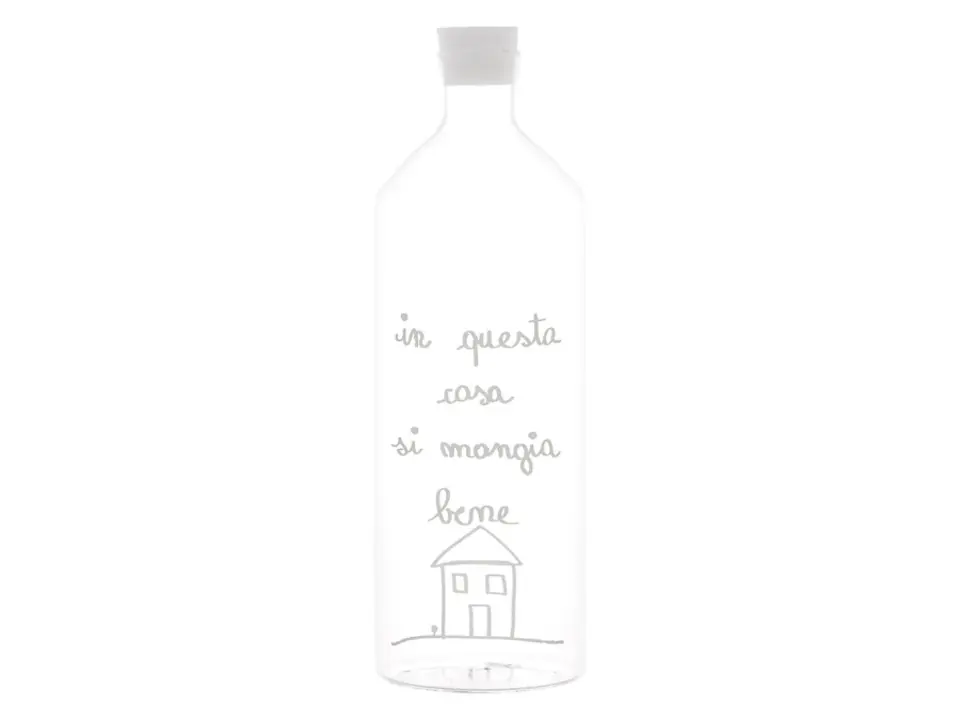 Bottiglia in questa casa si mangia bene