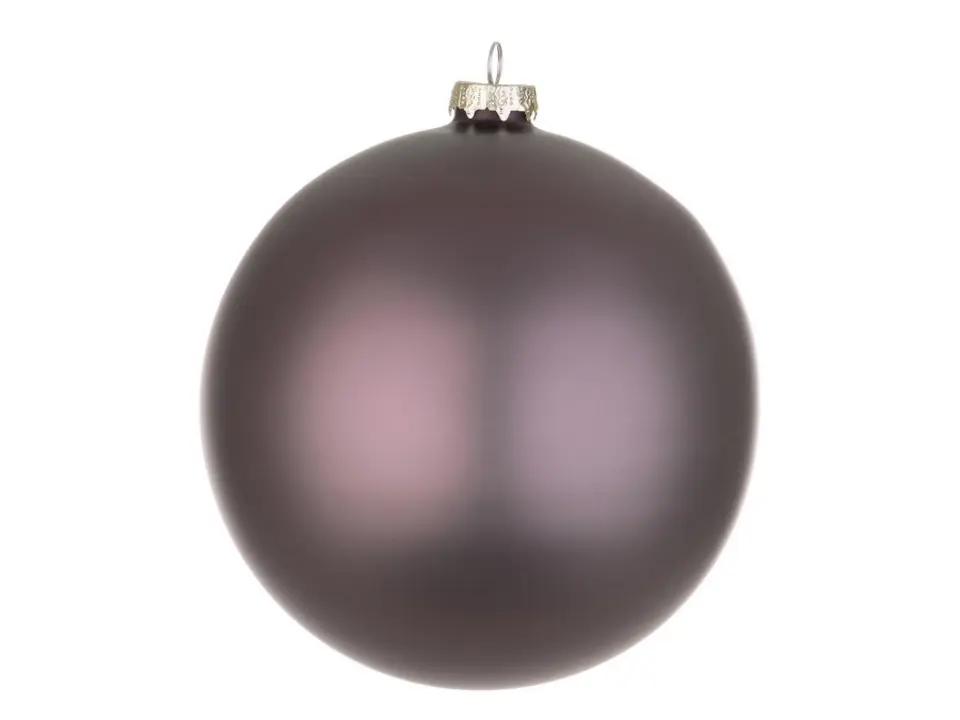 Sfera in vetro grigio pepe opaco, ø15 cm