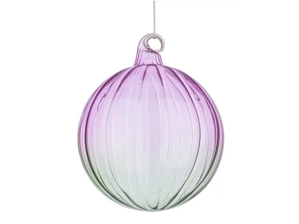 Sfera in vetro slab viola-verde, ø 10 cm