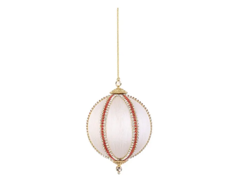 Sfera diamond avorio, ø10 cm