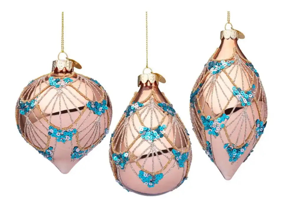 Pendaglio in vetro lux oro rosa