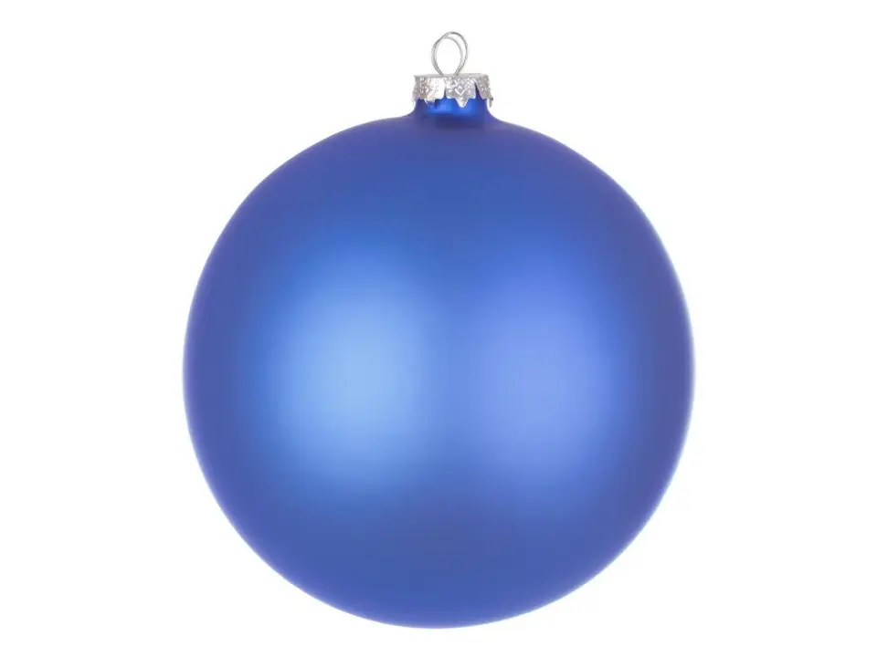 Sfera in vetro pervinca opaco, ø15 cm