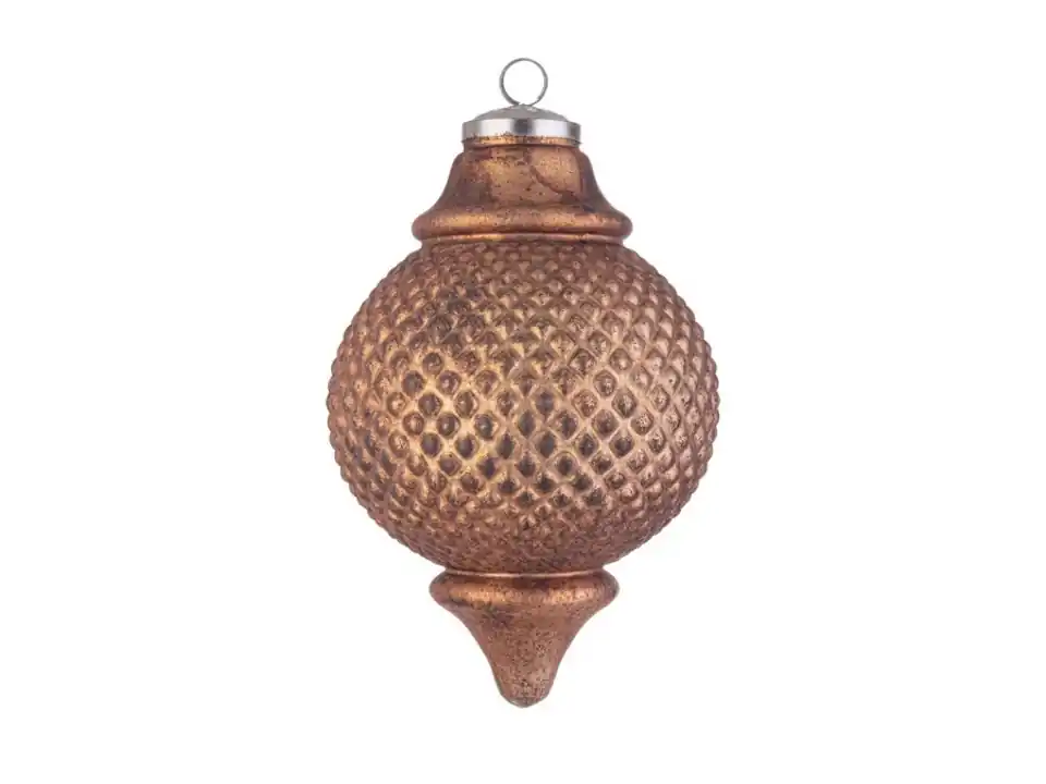Sfera in vetro magic caramello opaco, ø14 cm