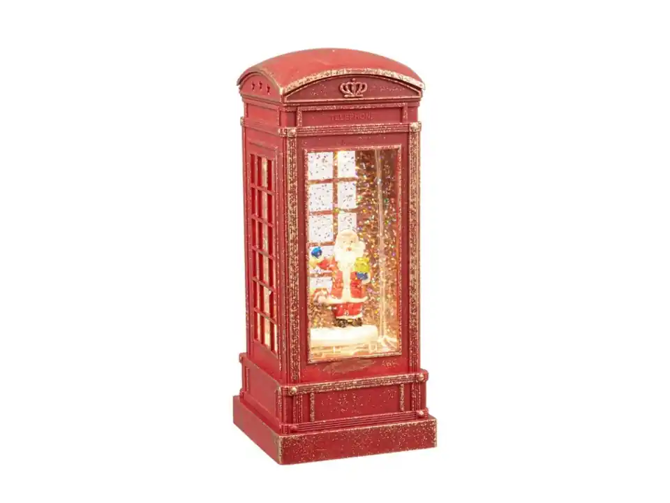 Waterball call box rosso h21 cm con led