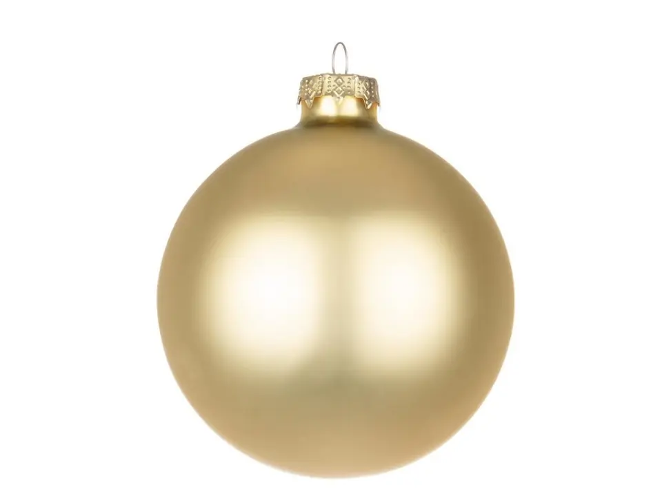 Sfera in vetro miele opaco, ø10 cm