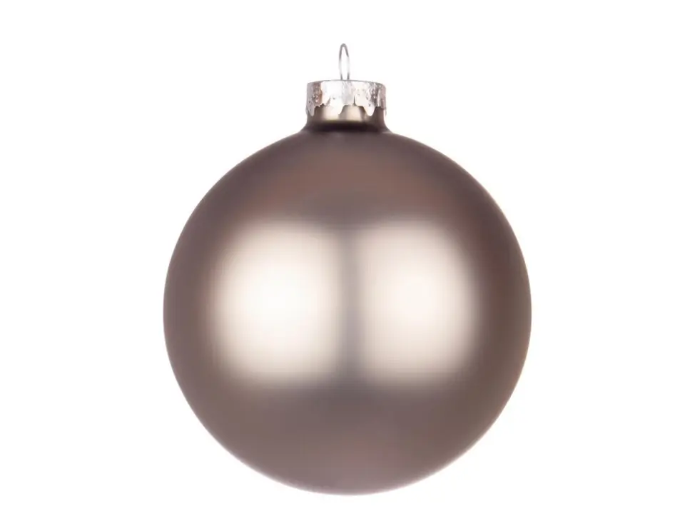Sfera in vetro argento opaco, ø10 cm