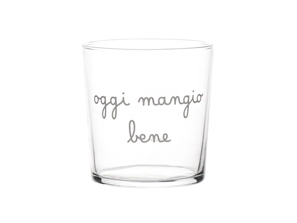 Bicchiere oggi mangio bene, 35,5 cl