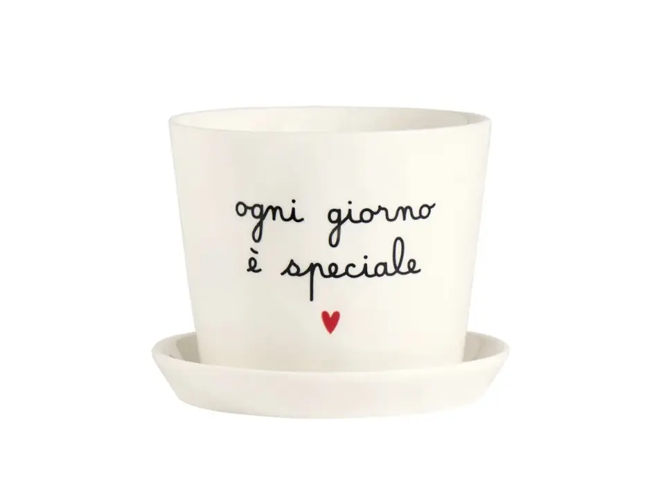 Vaso ogni giorno è speciale con sottovaso