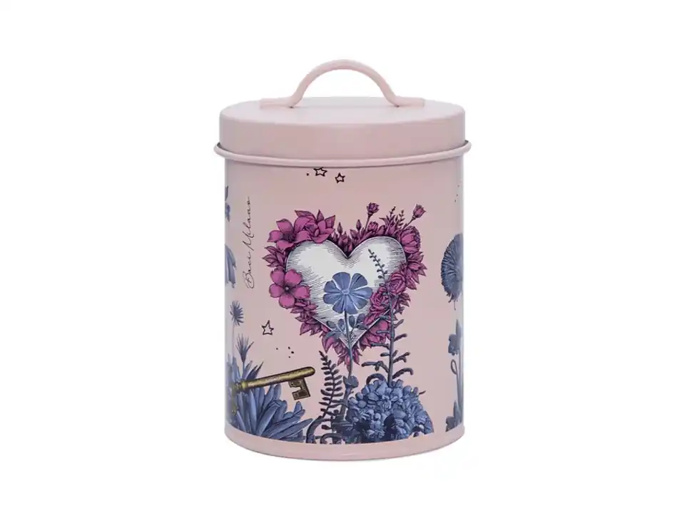 Allegria, barattolo rotondo h.15,5 cm - rosa