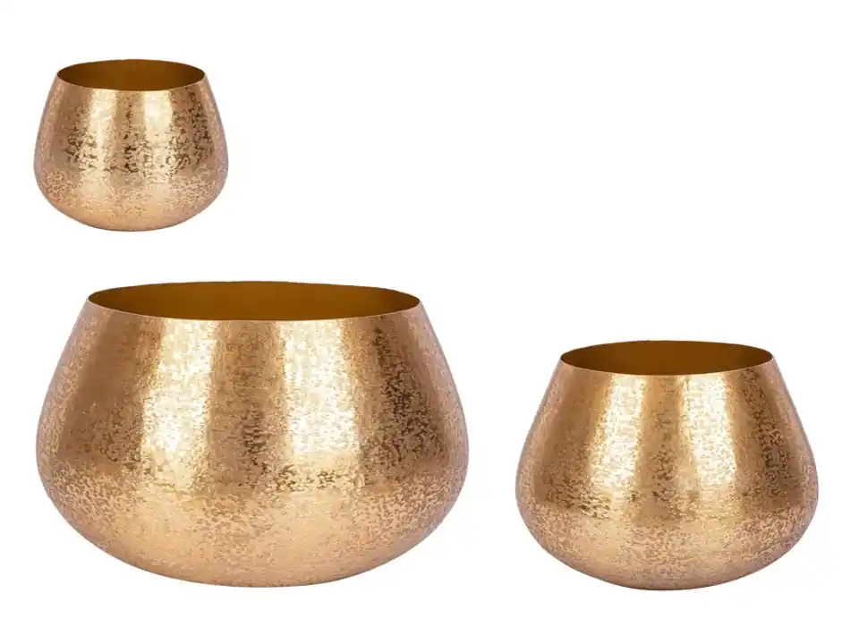 Set 3 portavaso varanasi tondo oro