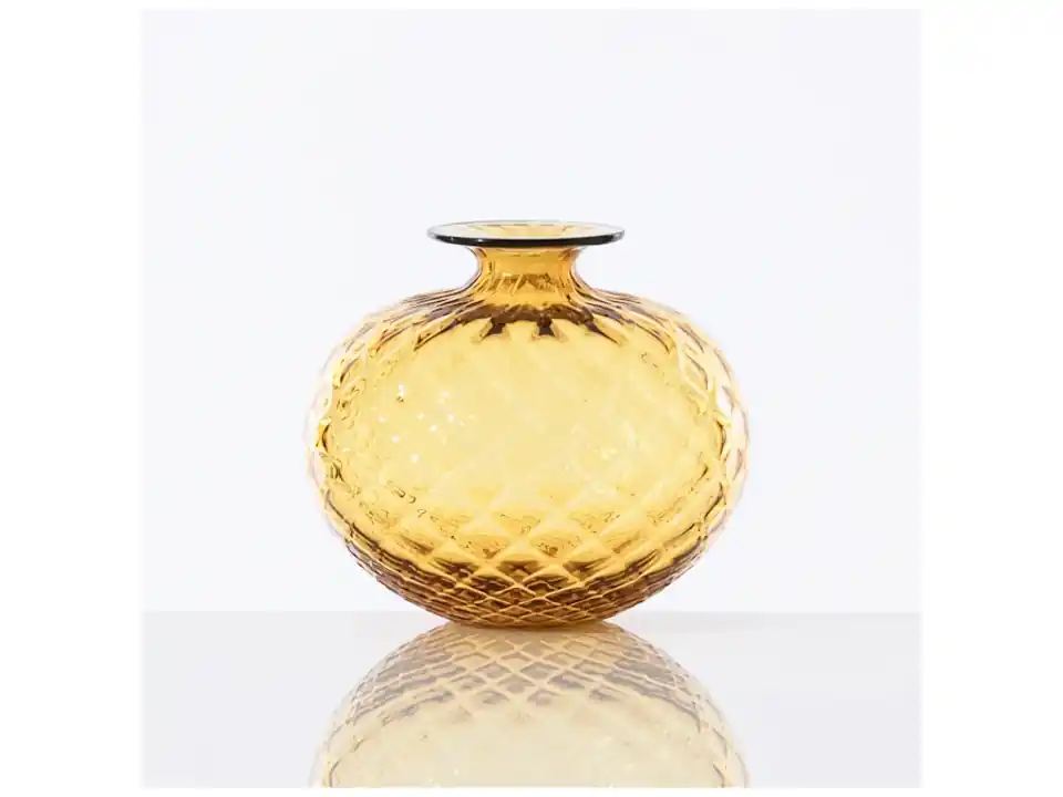 Monofiori balloton, vaso 12,5h cm - ambra