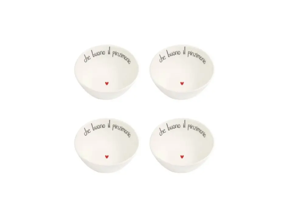 Set 4 coppette in gres che buono il pinzimonio ø10 cm