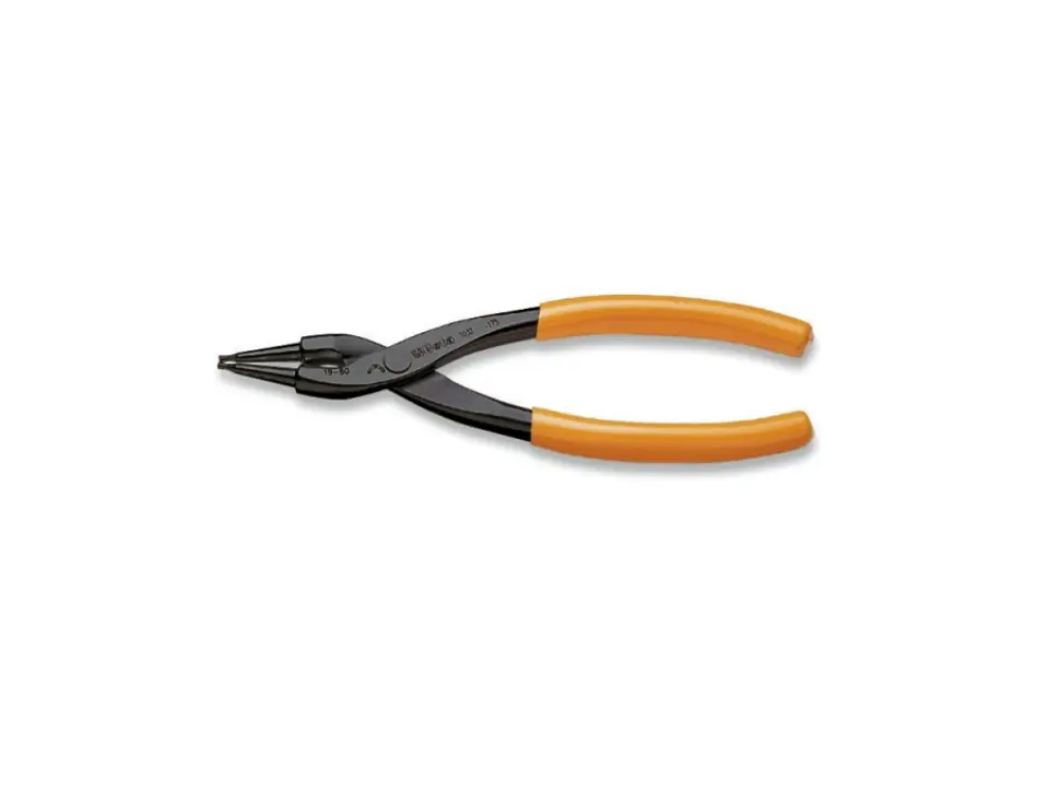 Pinza a becchi diritti per anelli elastici di sicurezza, per fori manici ricoperti in pvc